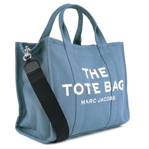 Marc Jacobs Medium Blue Shadow The Tote Canvas‎ Bag - Picture 7 of 16